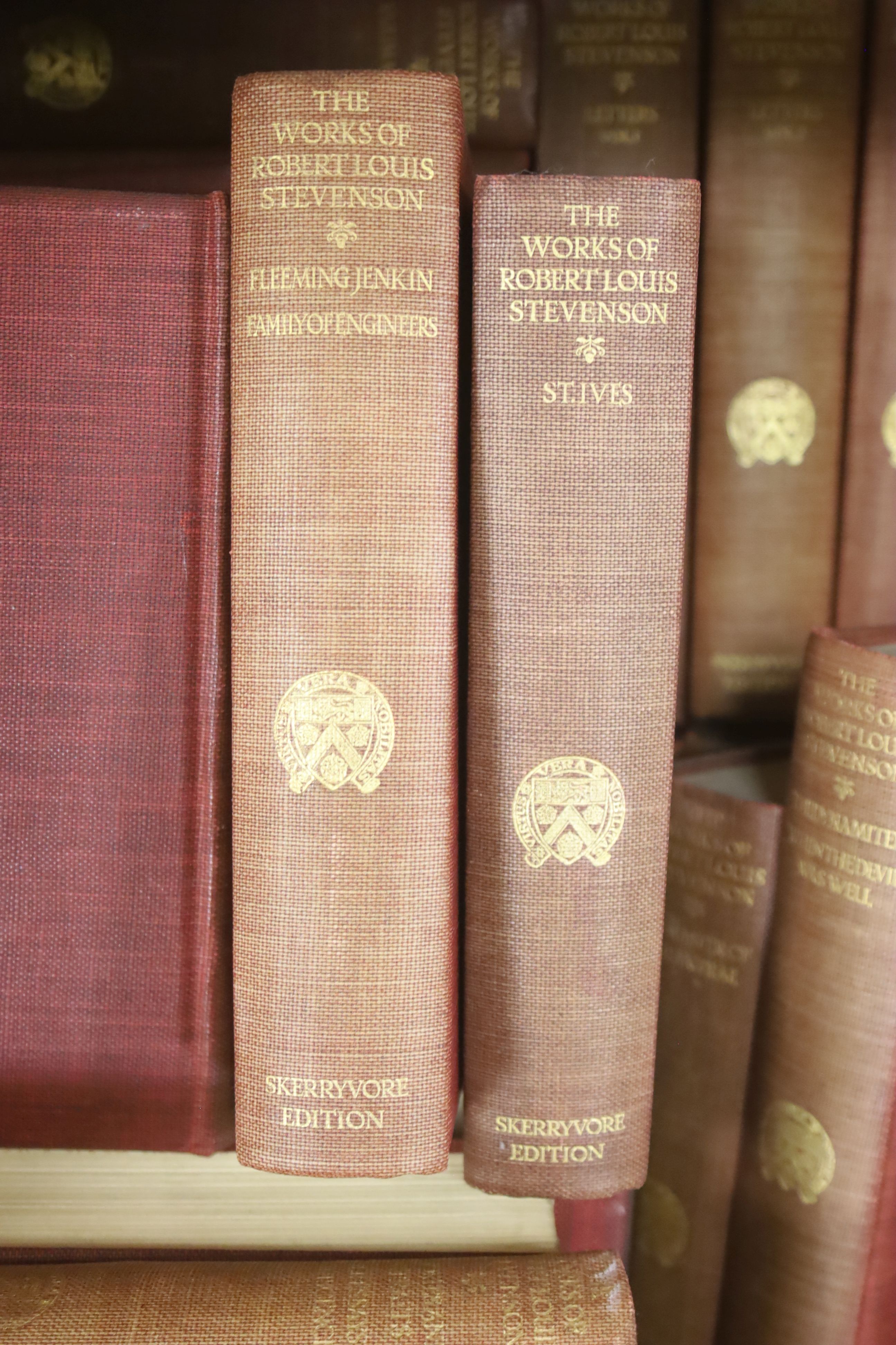 Stevenson, Robert Louis - Works (The Skerryvore edition), 30 vols, William Heinemann, London 1924